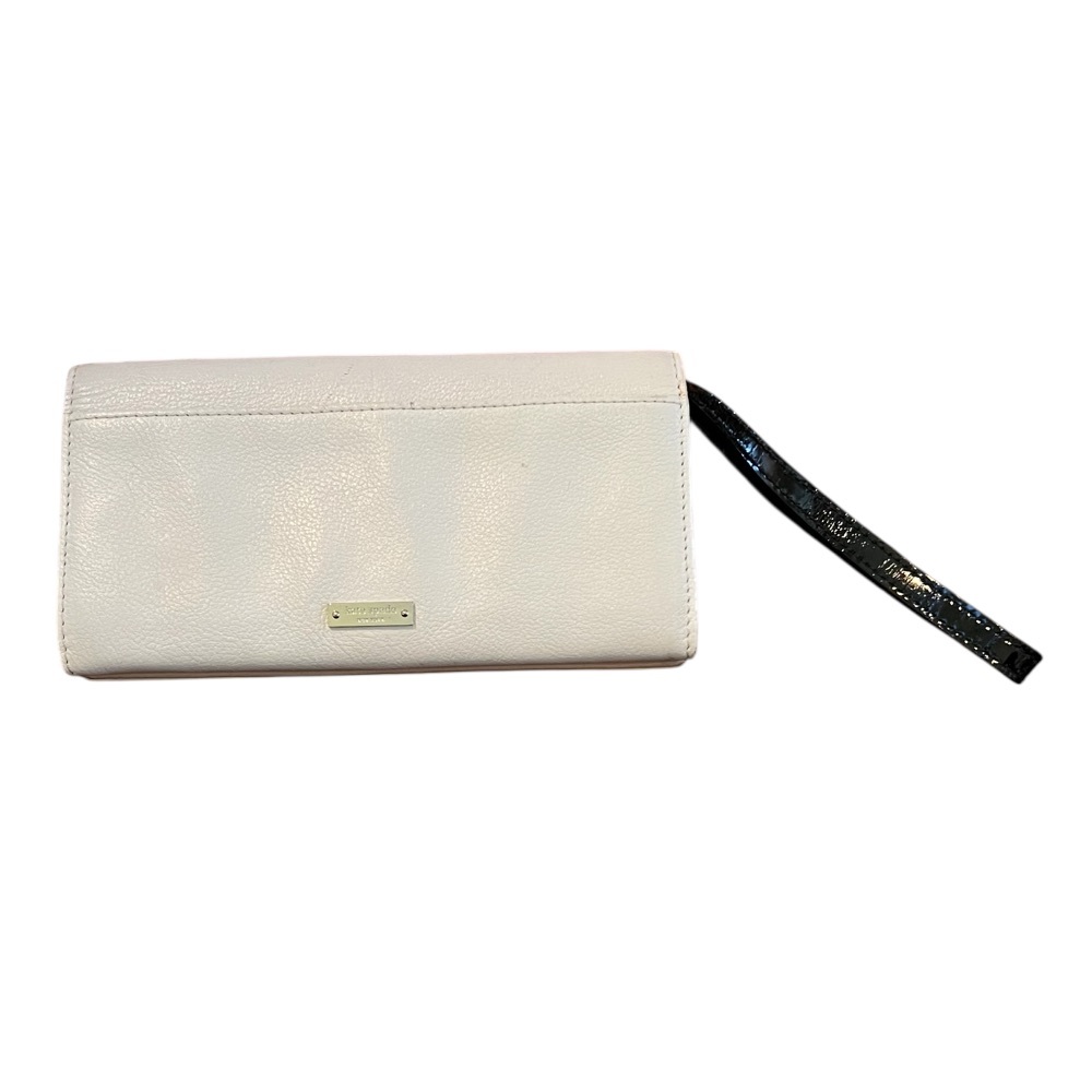 Kate Spade Cream and Black Clutch Wristlet Wallet GUC - Picture 3 of 11